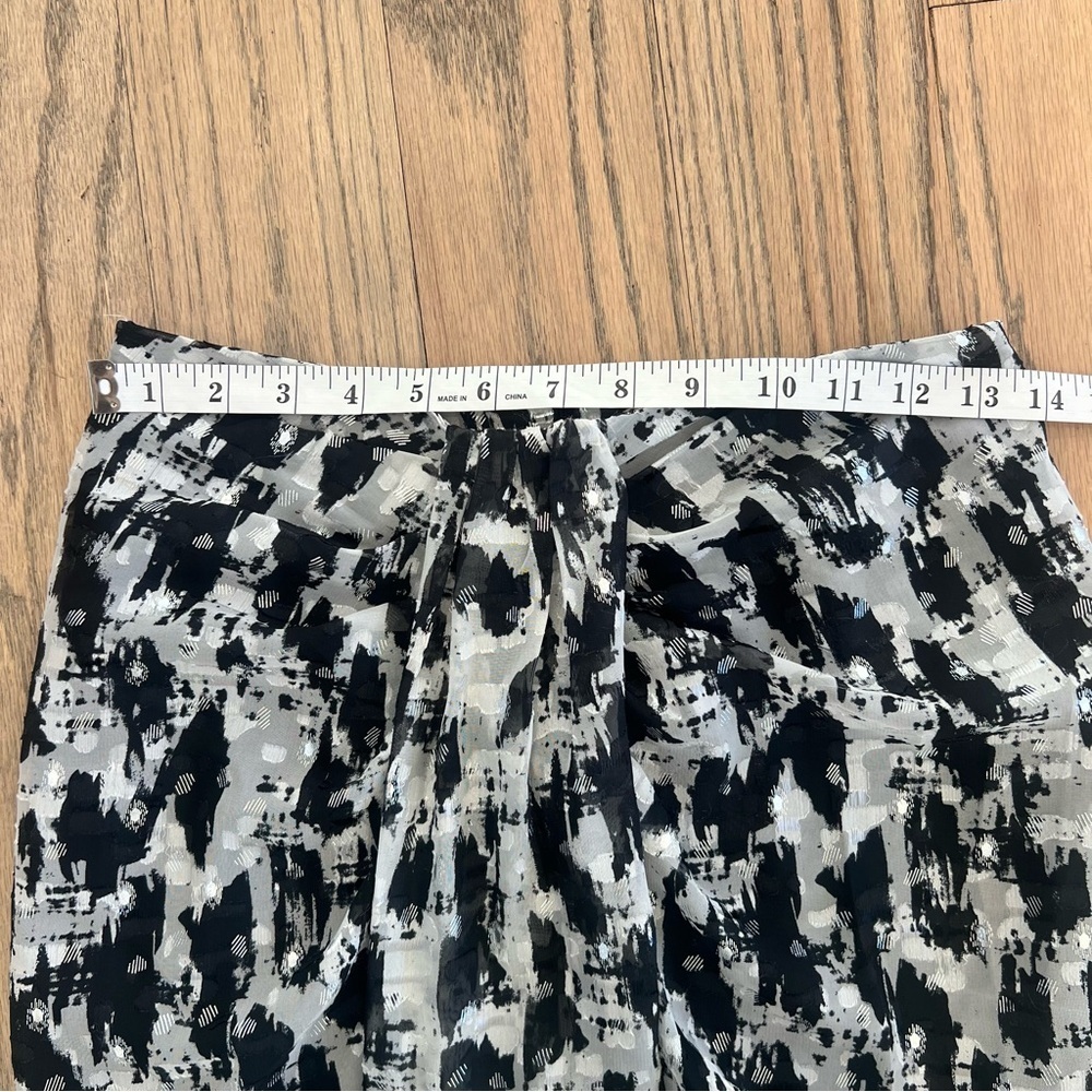 NWT Mango MNG Women’s Falda Floc Black and White Printed Midi Skirt Size Small - Picture 13 of 15
